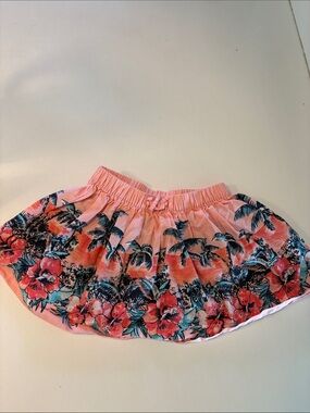Oshkosh Pink Tropical Floral Skirt